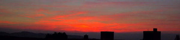 Sonnenuntergang in Freiburg-Gundelfingen