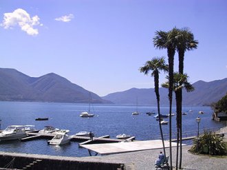 Hafen von Ascona am Lago Maggiore