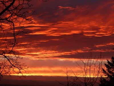 Sonnenuntergang über den Vogesen